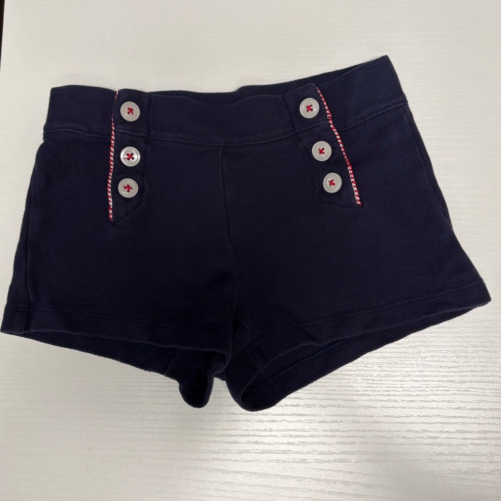 Janie & Jack Toddler Girls Navy Sailor Shorts with Functional Buttons Size 3